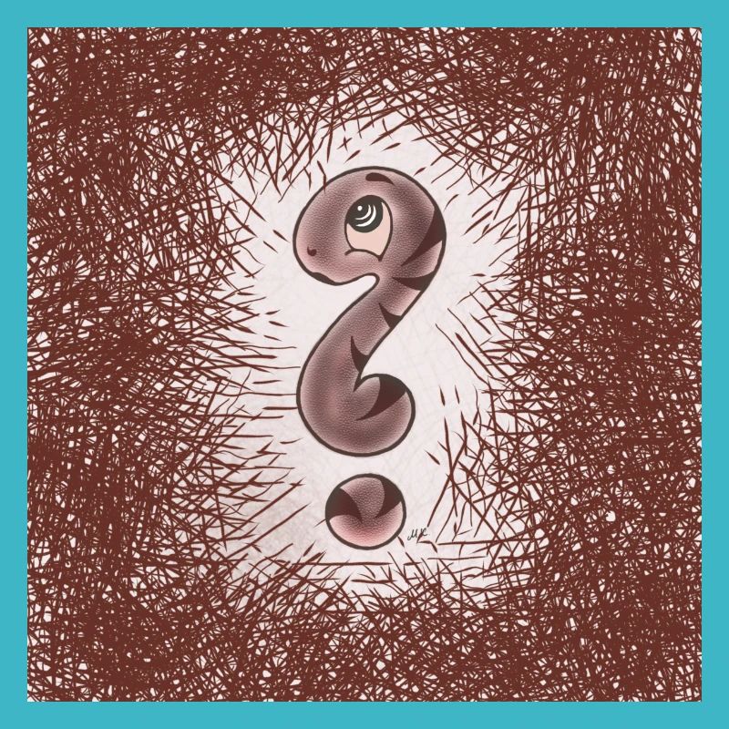 Mignon Point d’interrogation Serpent Brun