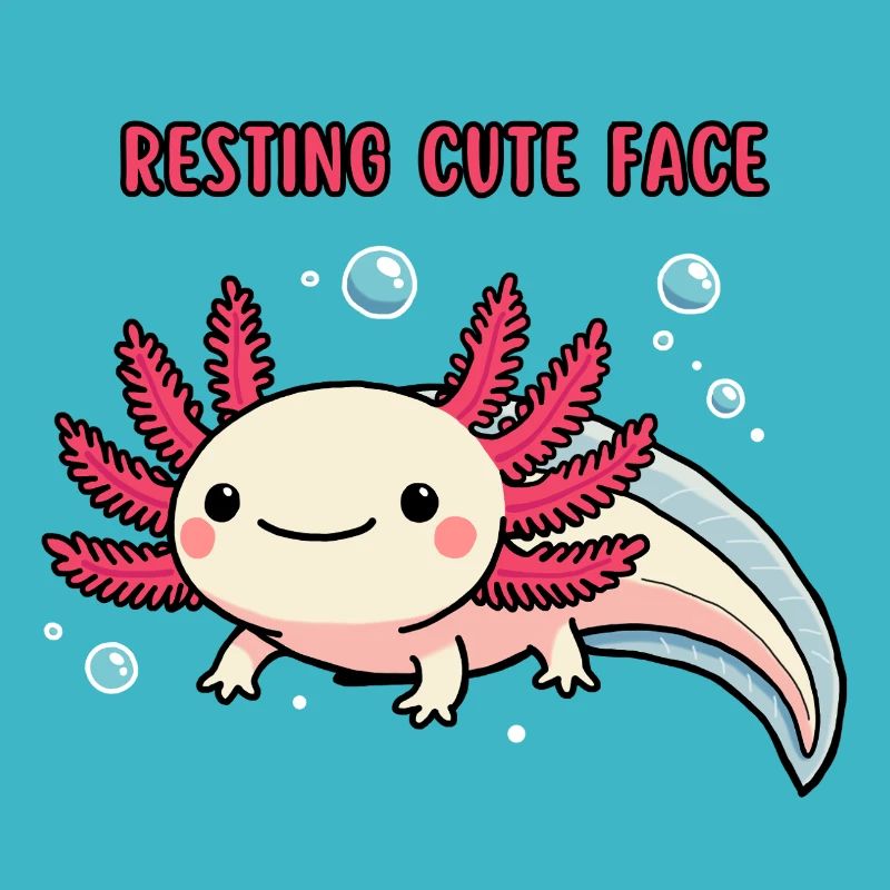 Axolotl - Resting cute face