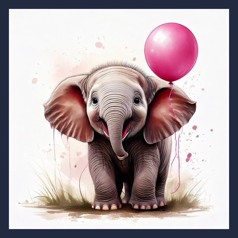 Elefant mit Luftballon