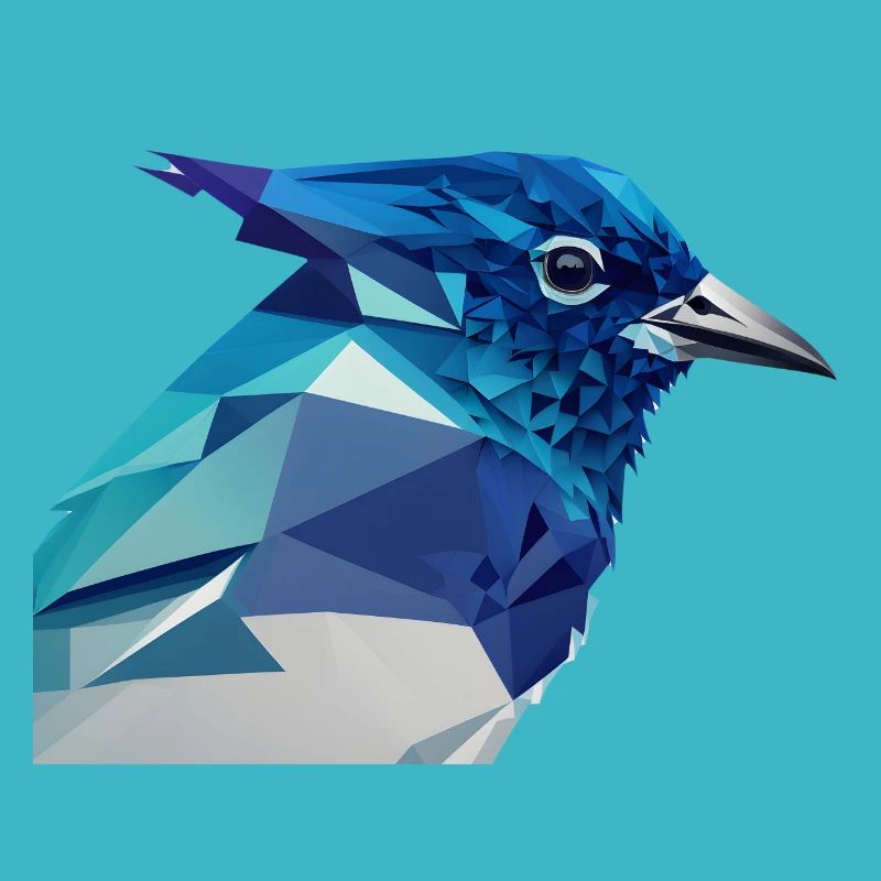 Blauer vogelkopf