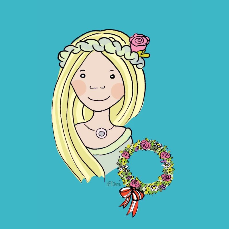 Mittelalter, Blumenmädchen, blond, Rose