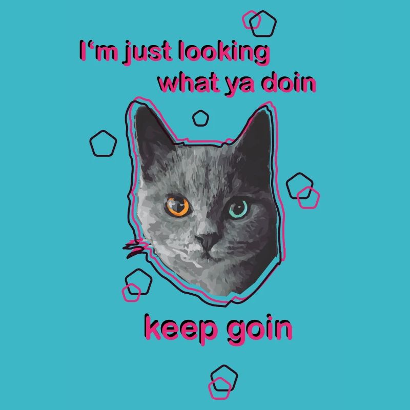 Katze mit Spruch