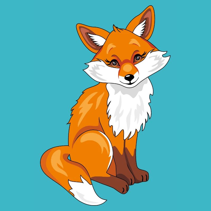 Assis mignon renard timide
