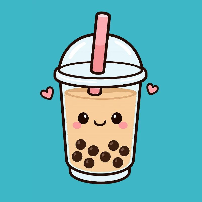 Kawaii Bubble Tea Herz