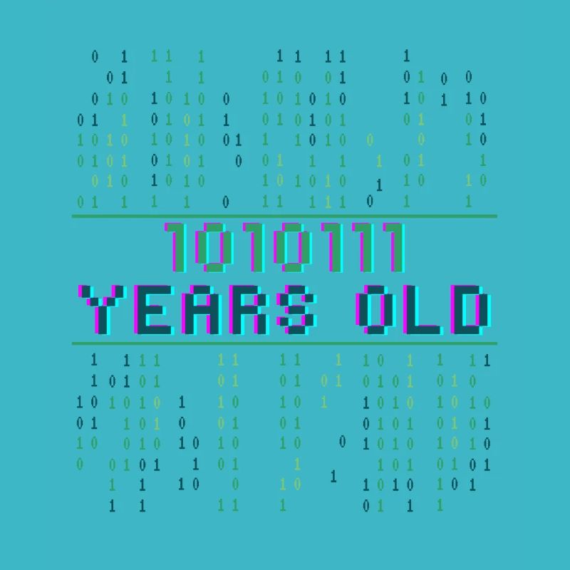 87. Geburtstag 87 Jahre alt Binärcode Coder