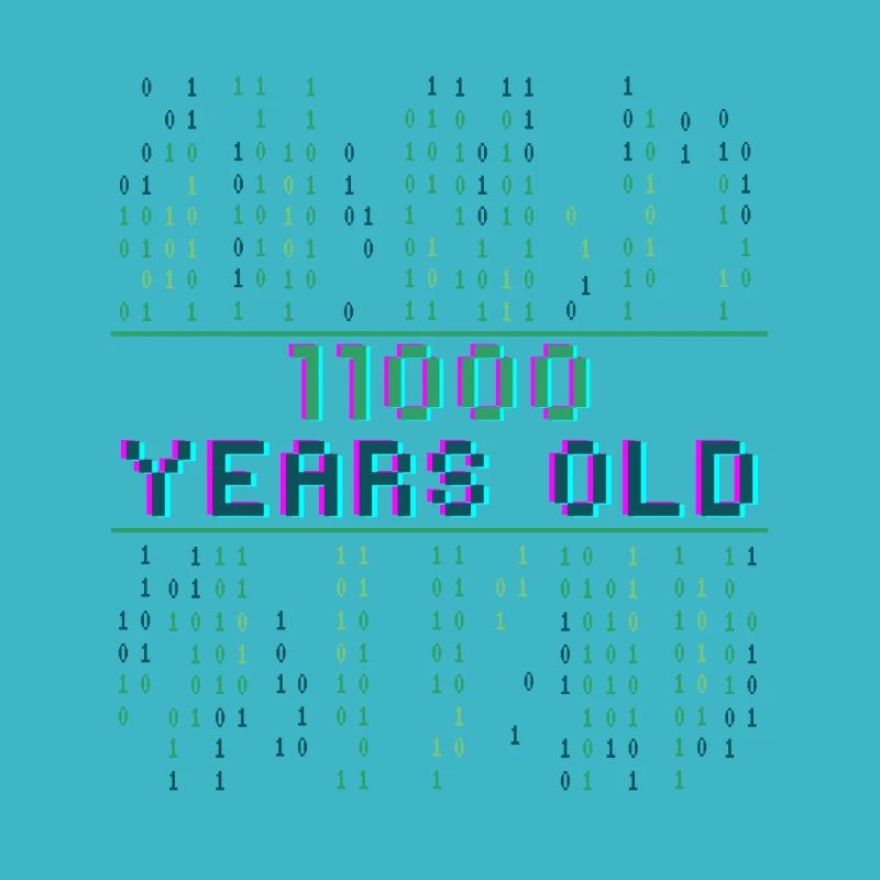 24e anniversaire 24 ans Code binaire Informatique