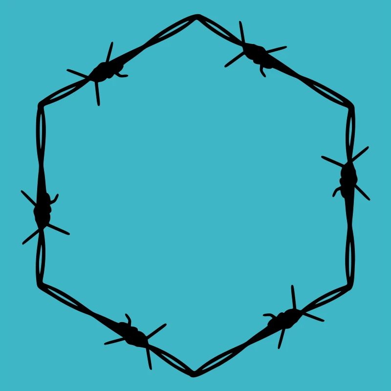Barbed Wire 6 Corner Hexagon - Idée cadeau Tatouage