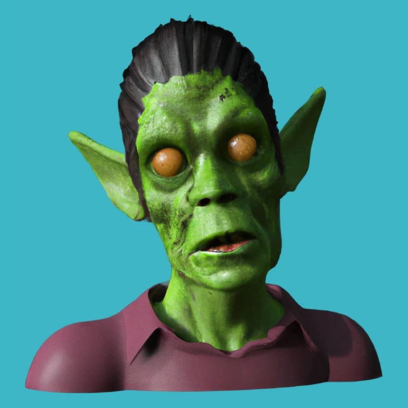 Evil green zombie for Halloween