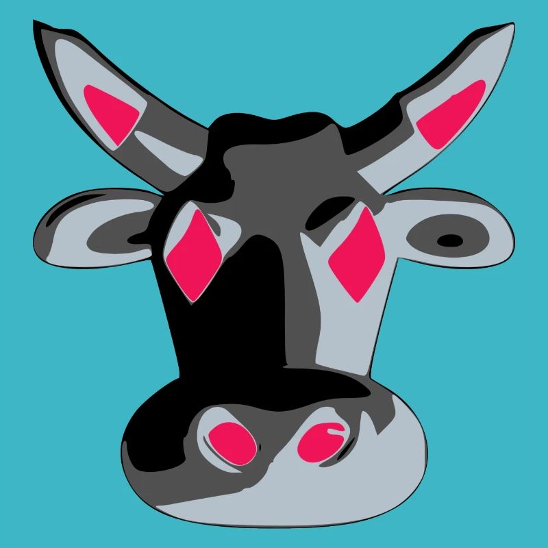 Stylized cow's head