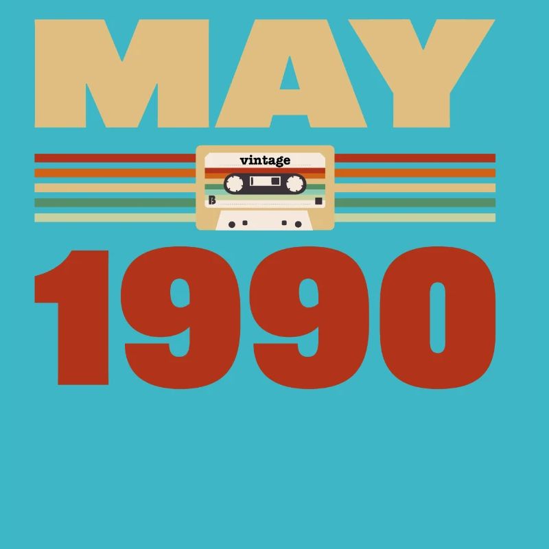 33rd Birthday May Vintage 1990 Gift Idea