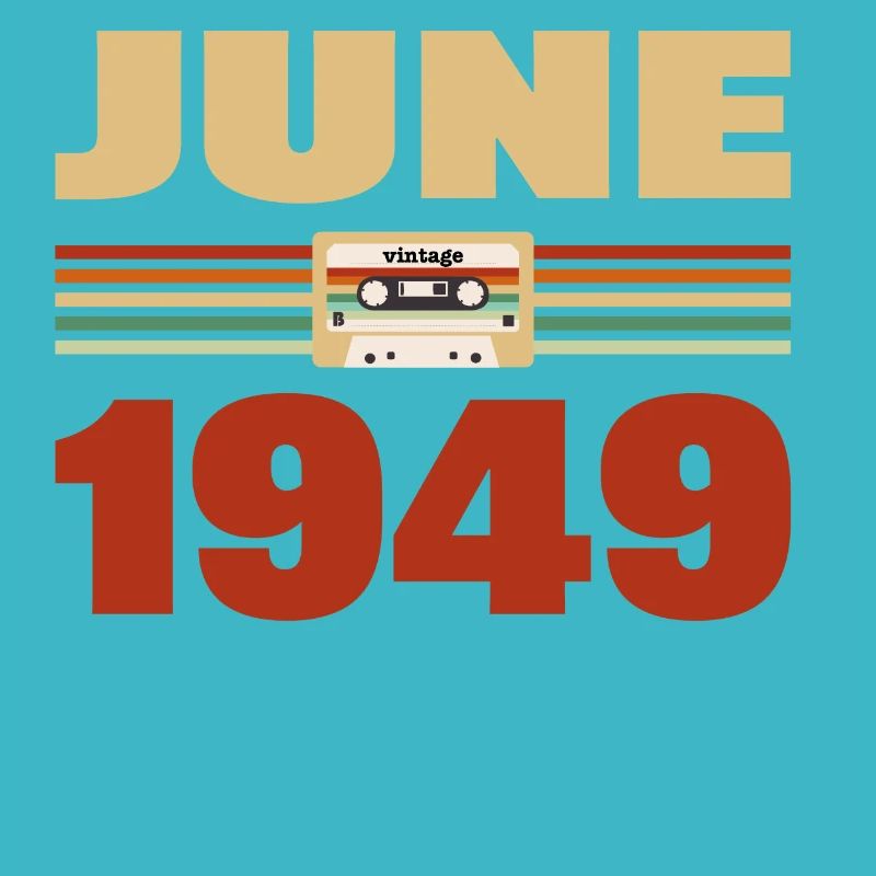 74. Geburtstag Juni Jahrgang 1949 Geschenkidee