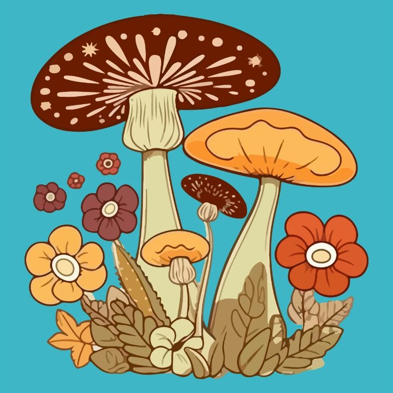 Champignons et fleurs 3