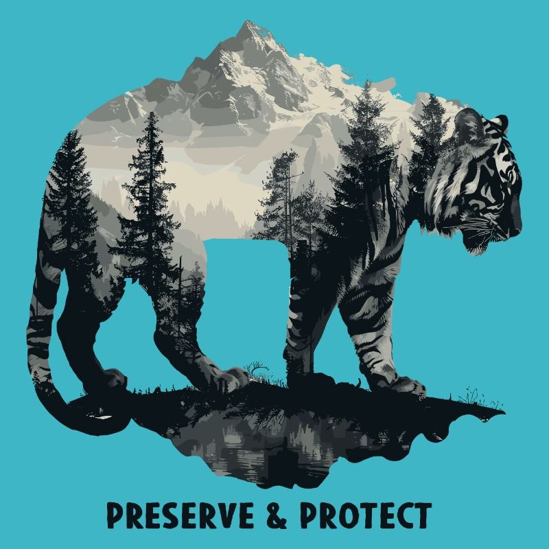Préserver et protéger Tigre Chat sauvage Jungle Predator