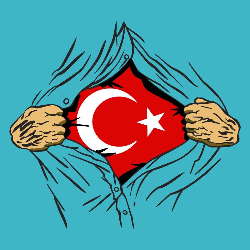 Drapeau de Turquie Utilisé Look Drapeau Turc Vintage