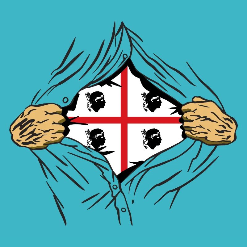 Drapeau de la Sardaigne Super-héros Drapeau de la Sardaigne