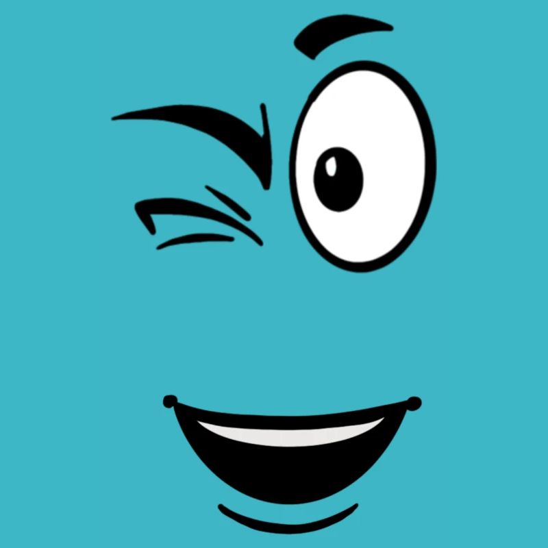 Visage toon clin d’œil