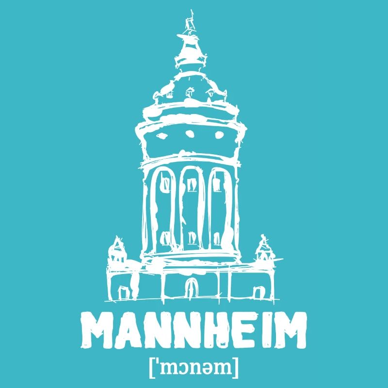 Wasserturm Mannheim minimalistisch