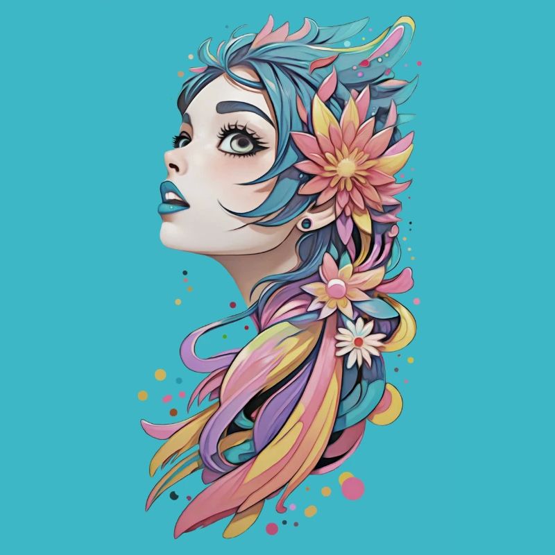 fille en fleurs