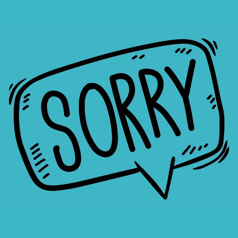 Speech bubble sorry comic