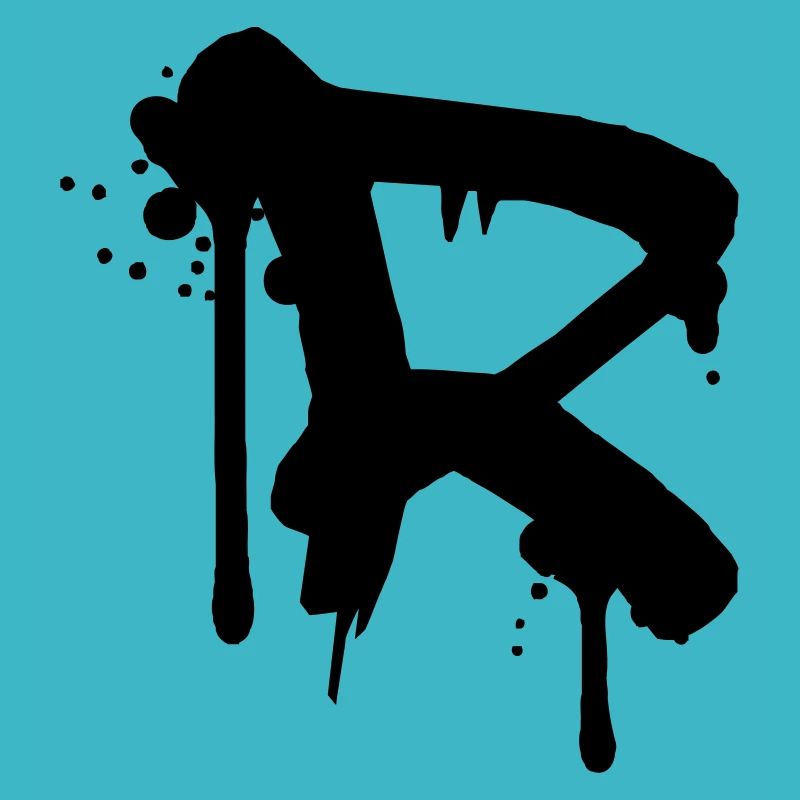 Graffiti R gouttes Farbklex spray