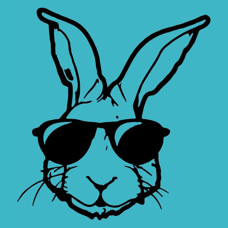 Hase mit Sonnenbrille Hasenkopf Geschenkidee