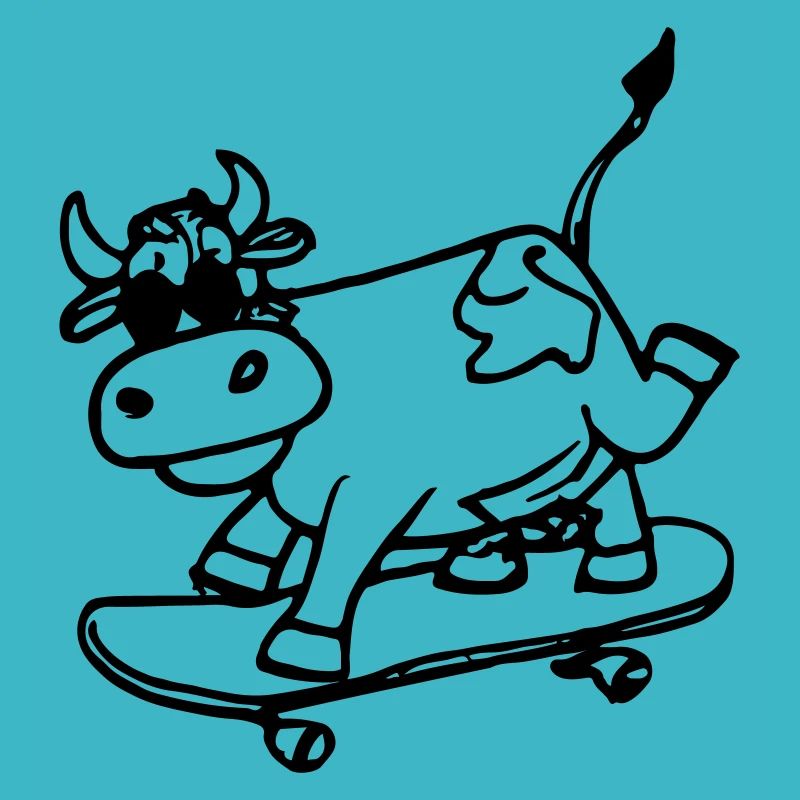 Cow Skateboard Funny Gift Idea