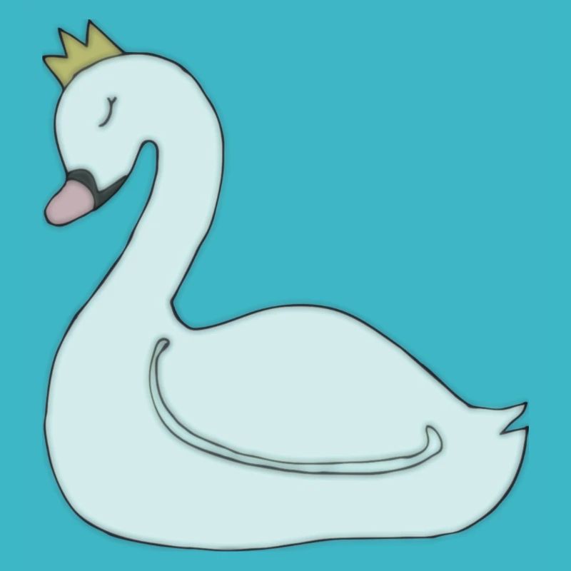 schwan hellblau