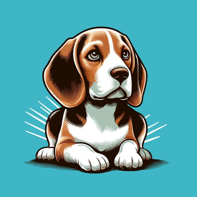 Lying Beagle Dog