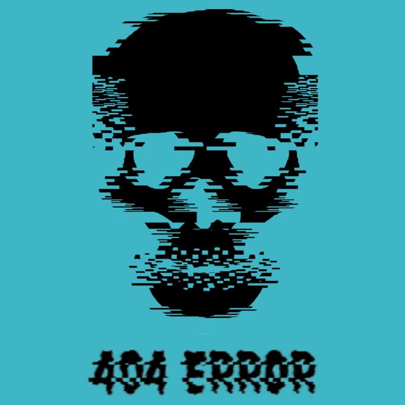 404 Error Skullhead Design
