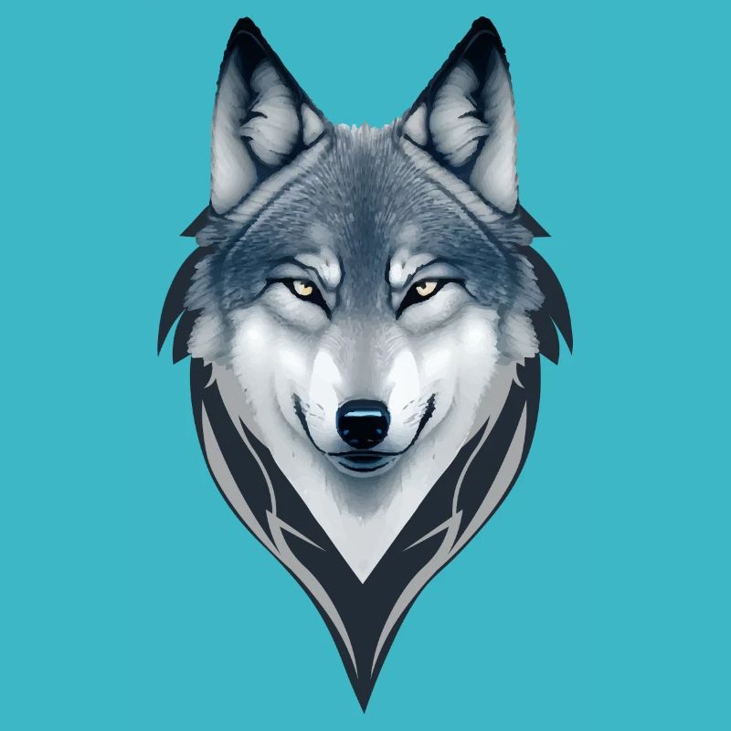 Blauer Mond Wolf Geist