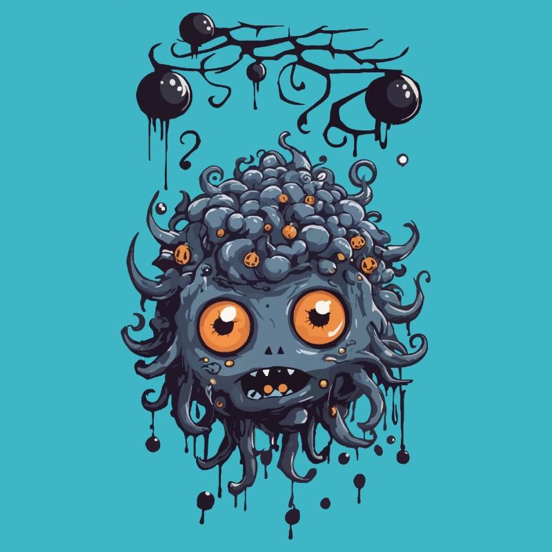 Slimy Darkness Monster Cute Creature