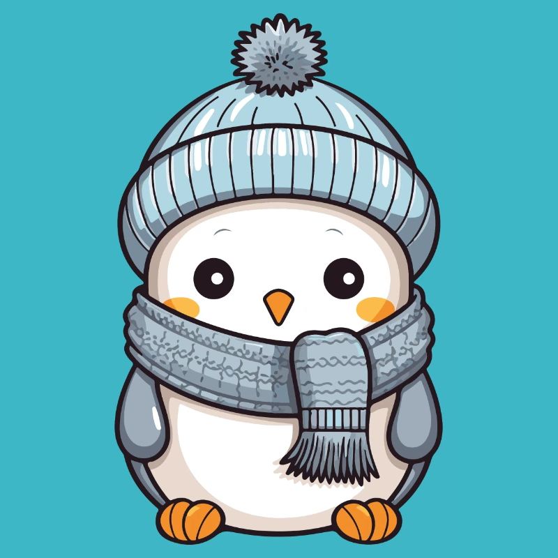 Pinguin Winter Comic