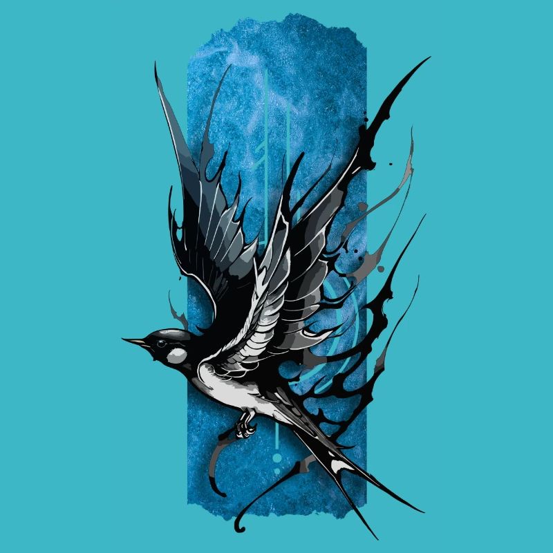 Graceful Soar: Elegante fliegende Schwalbe