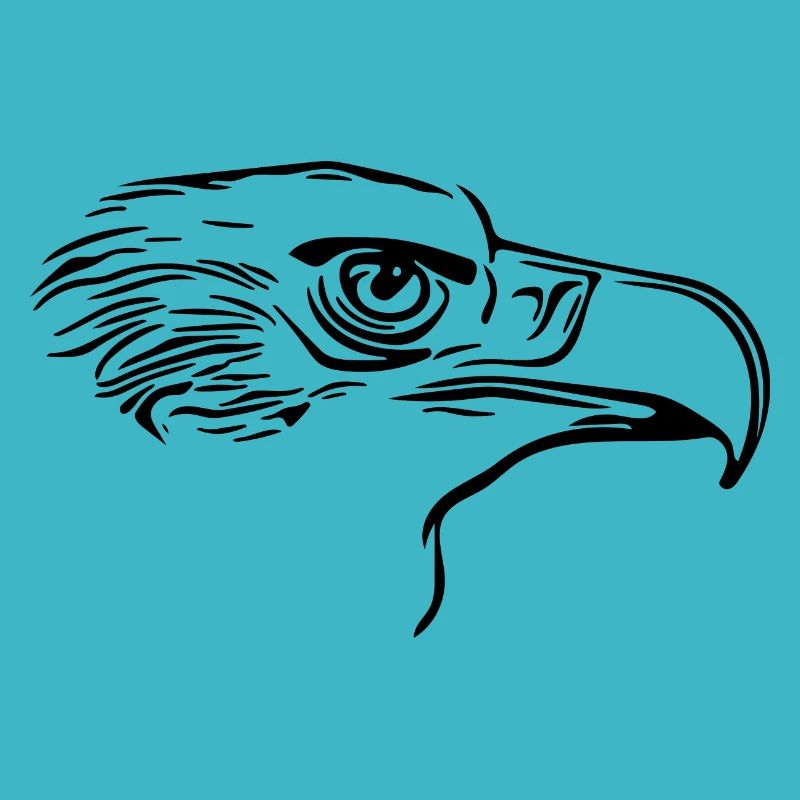 Elegant bird head with large beak