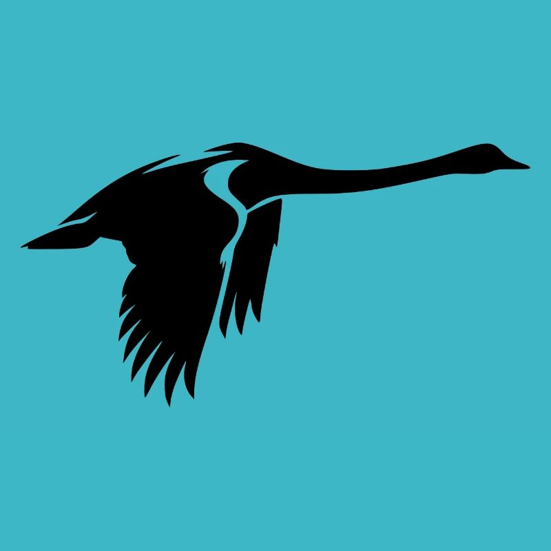 Cygne volant élégant