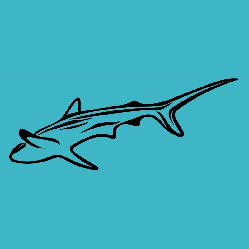 Requin élégant dans le courant de dérive