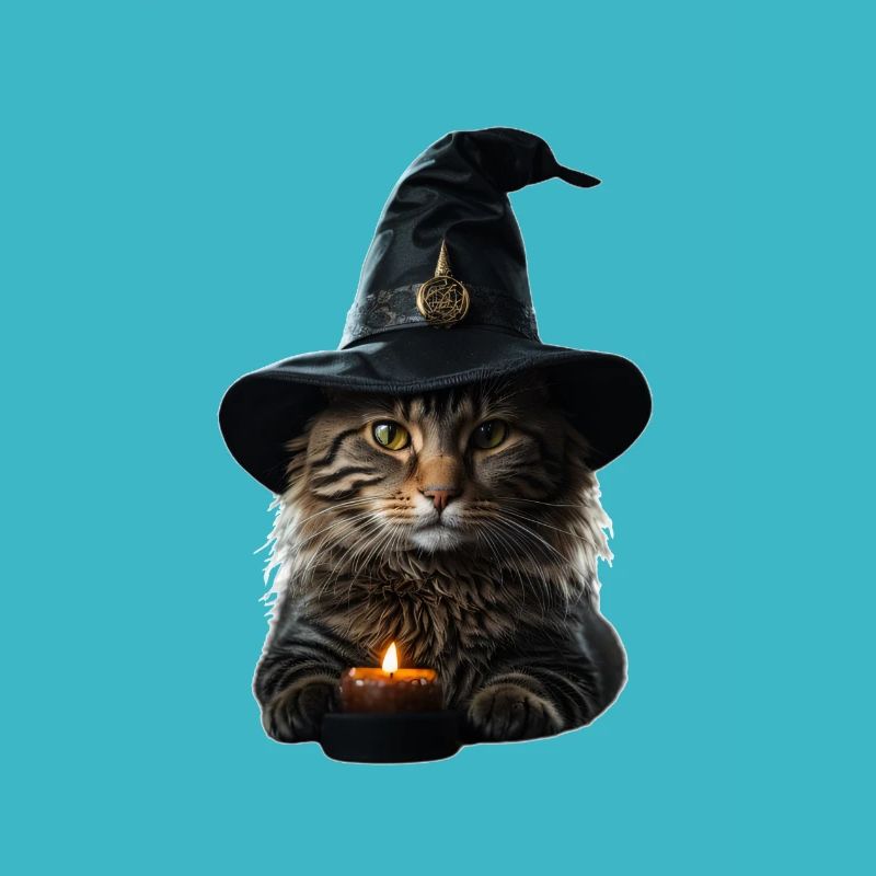 Chat sorcière Halloween