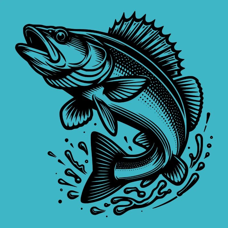 Large Jumping Zander Fish