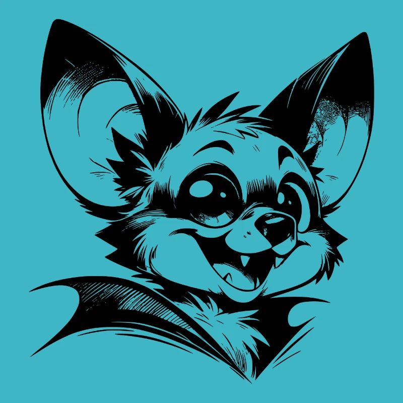 Laughing Bat Baby Vampire Drawing