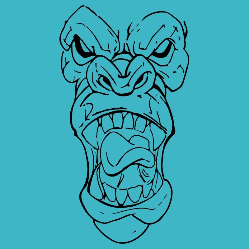 Angry Gorilla Silverback