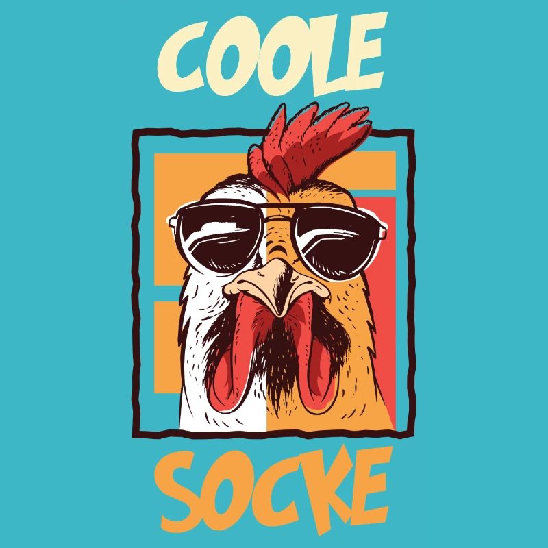 Cool Sock Cool Chicken avec lunettes de soleil Poulet