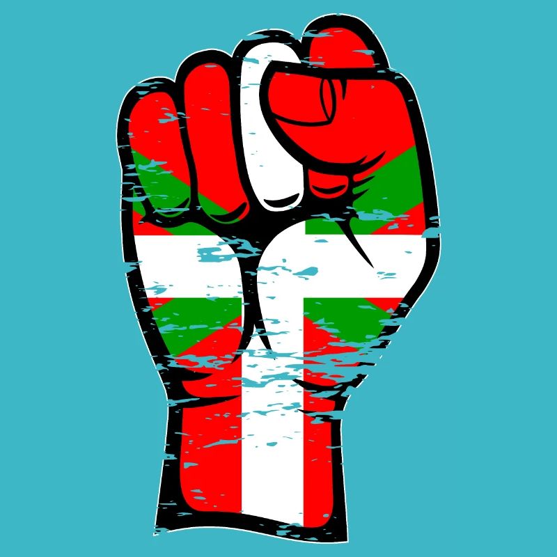 Poing de drapeau basque utilisé
