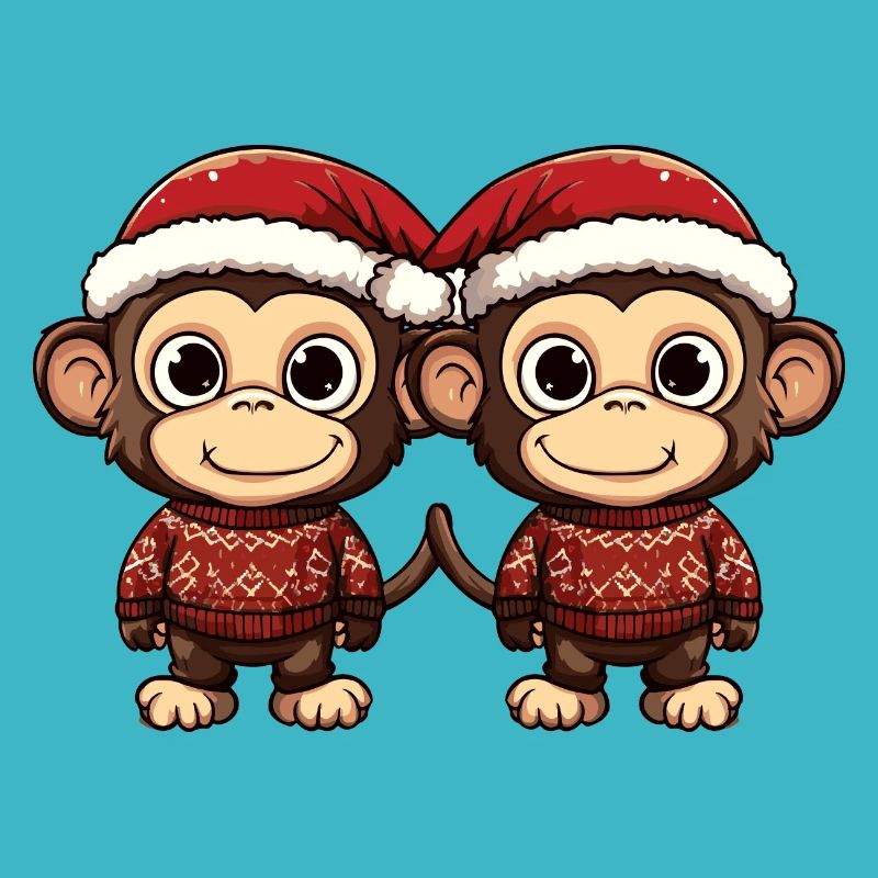 Affe Weihnachten Team