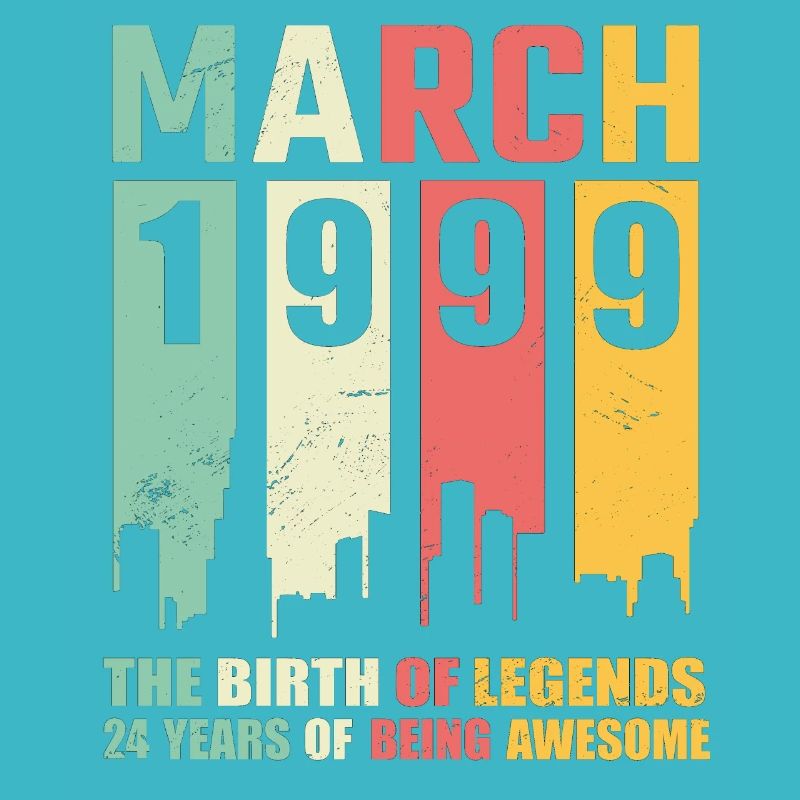24e anniversaire Mars Né 1999 Idée cadeau