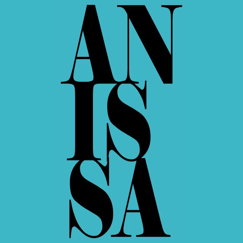 Anissa Surname First name Modern font Word Art