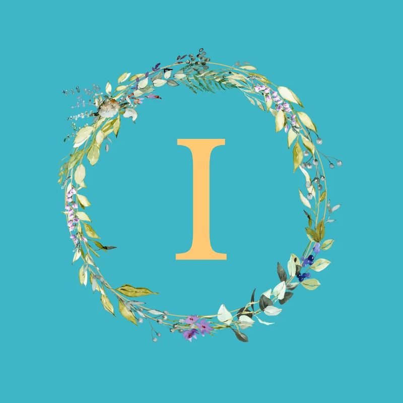 I Monogram Eucalyptus Wreath