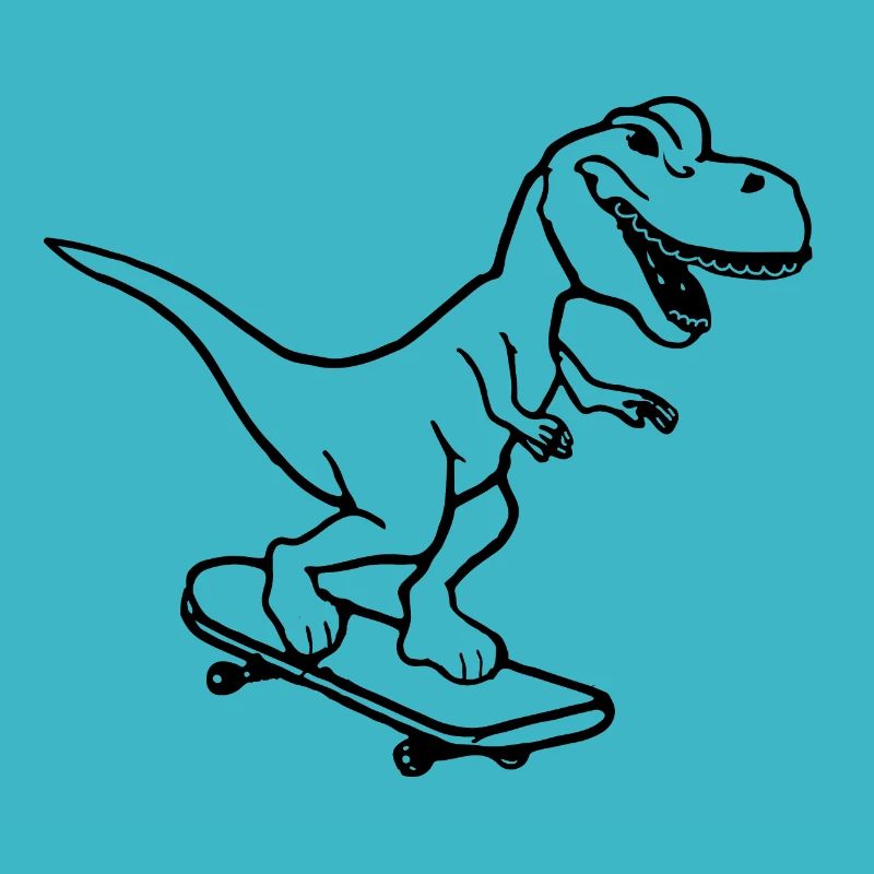 Dinosaur Skateboard Drôle d’idée cadeau