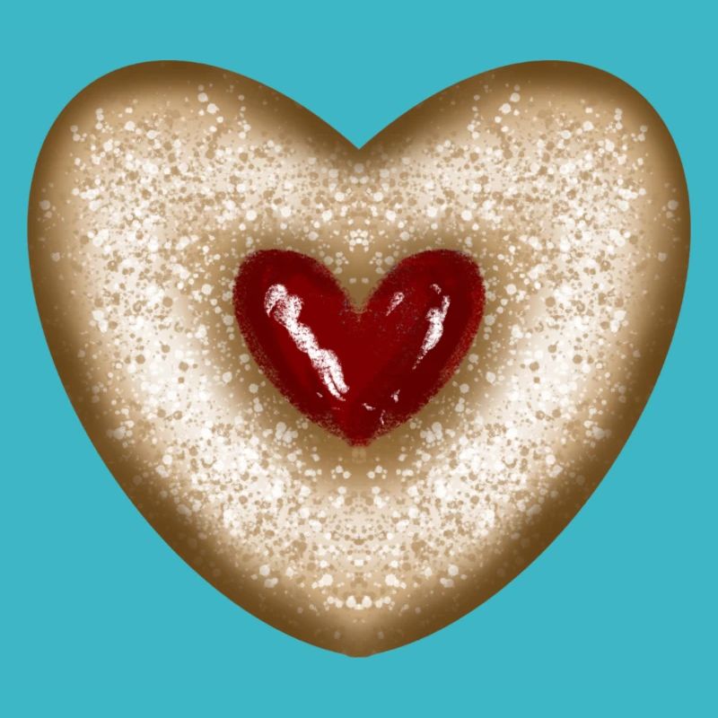 Biscuits de Noël, biscuit, cœur de confiture