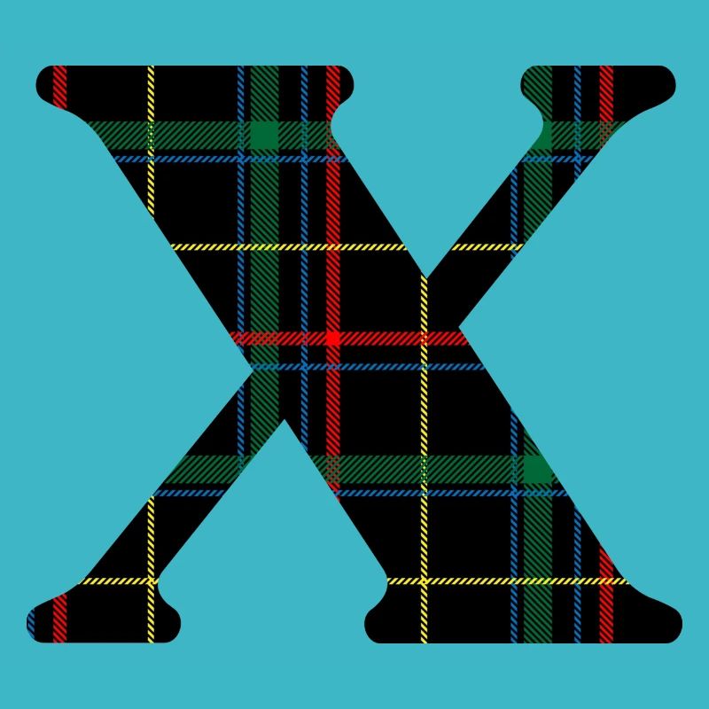 Monogramme x tartan écossais