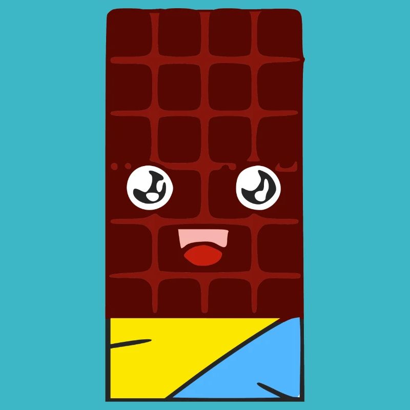 Tablette de chocolat kawaii